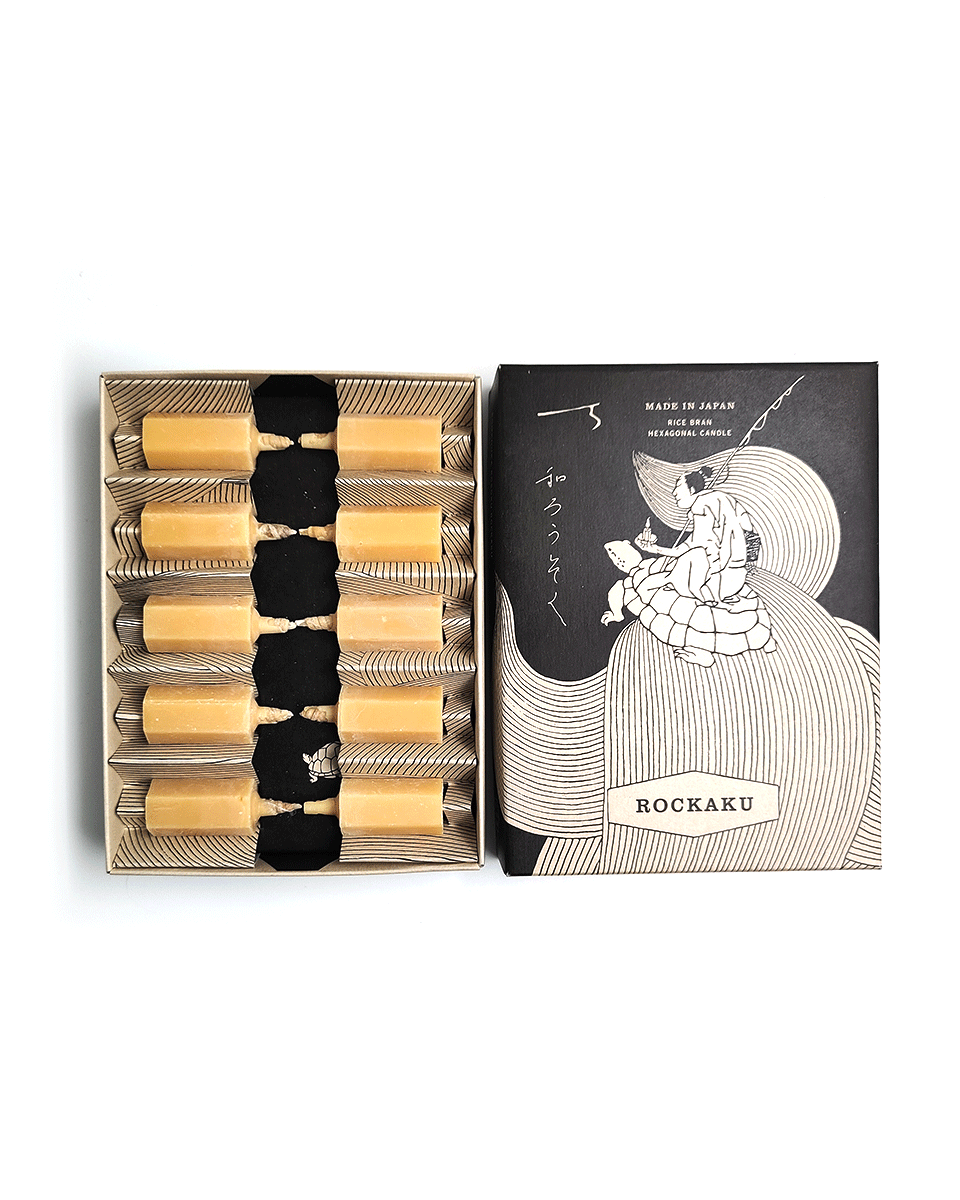 Daiyo Reiskleiewachskerze ROKKAKU [Sechseck]